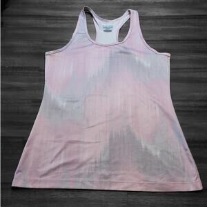 Tek Gear Women’s Racerback Yoga Tank Top Size L Multicolor Stretch EUC